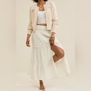 Aerie boho button skirt Natural Large